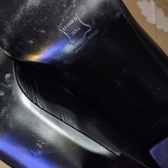 VNTG Charles David By Nathalie M. Avant Garde Laquered Spool Kitten Heel 6B New - Picture 4 of 12